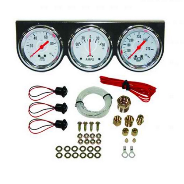 2-5/8 Gauge, Triple with Oil Pressure, Voltage & Water Temp